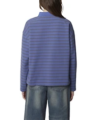 Good For Nothing Women's Long Sleeve Striped Polo