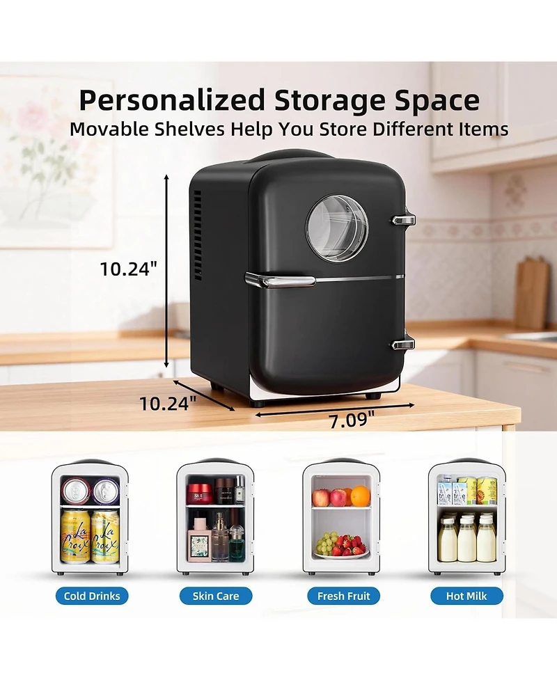 Cowsar 4L Portable Cooler and Warmer Mini Fridge