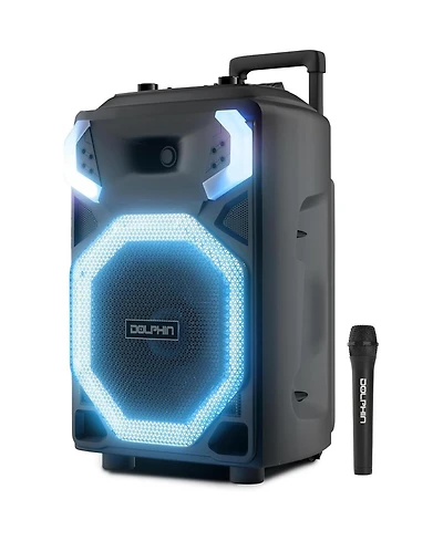Dolphin Audio X-bass 15" Bluetooth Speaker System with Led Lights and Microphone Portable Dj Party Speaker