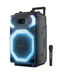Dolphin Audio X-bass 15" Bluetooth Speaker System with Led Lights and Microphone Portable Dj Party Speaker