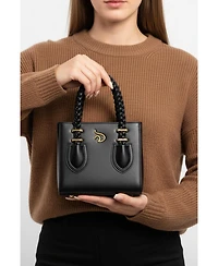 Mesan Women's Boxy Tote with Gold Hardware