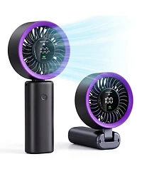 Cowin Handheld Portable Fan F30 4000mAh Rechargeable Battery Led Digital Display 100 Speed Wind Foldable Electric Personal Mini Travel