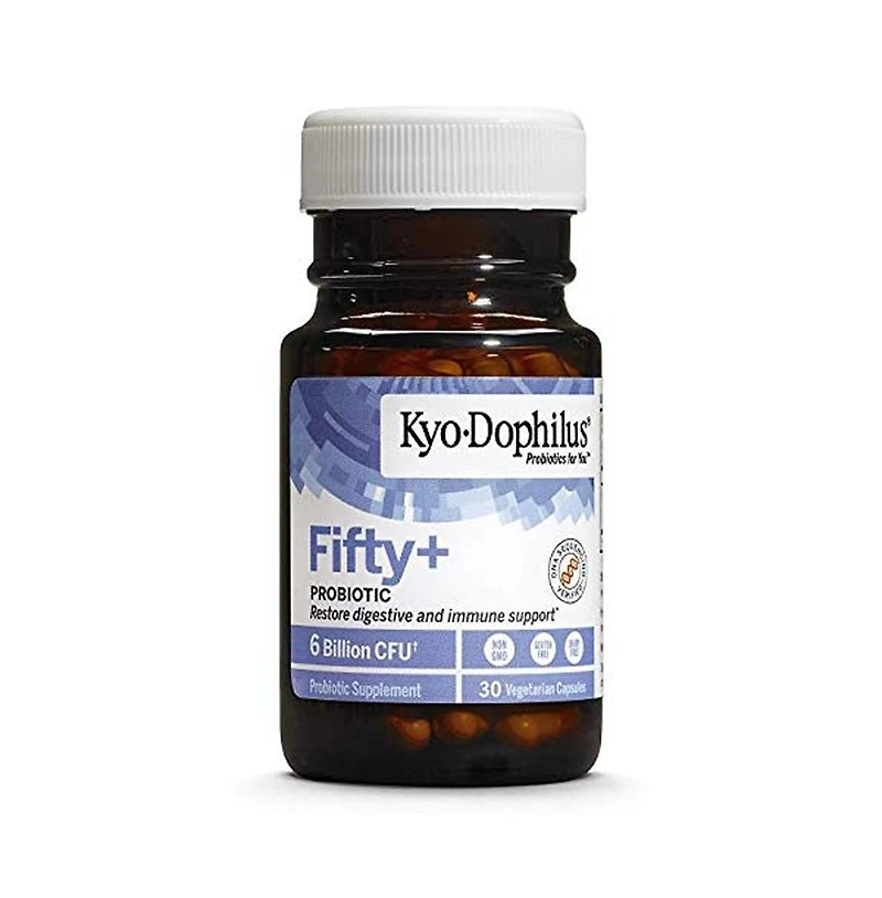 Kyo-Dophilus Fifty+ Probiotic, Restore digestive and immune support, 30 Vegetarian Capsules