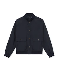 Reiss Men's Latent Technical Button-Through Bomber Jacket