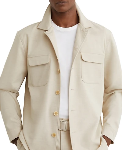 Reiss Men's Peshi Twin-Pocket Button-Through Overshirt