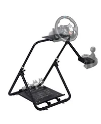 Homfan 27.6in Foldable Racing Wheel Stand For G29 G920 Heavy Duty Steering Wheel Cockpit For Xbox Playstation Pc Racing Simulator Games Carbon Steel