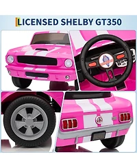 homfan 46.1 x 24.8 x 16.9 Inch Licensed Shelby Ride On Car for Kids 24V 2 Seater Electric Car Toy with Remote for Outdoor Play