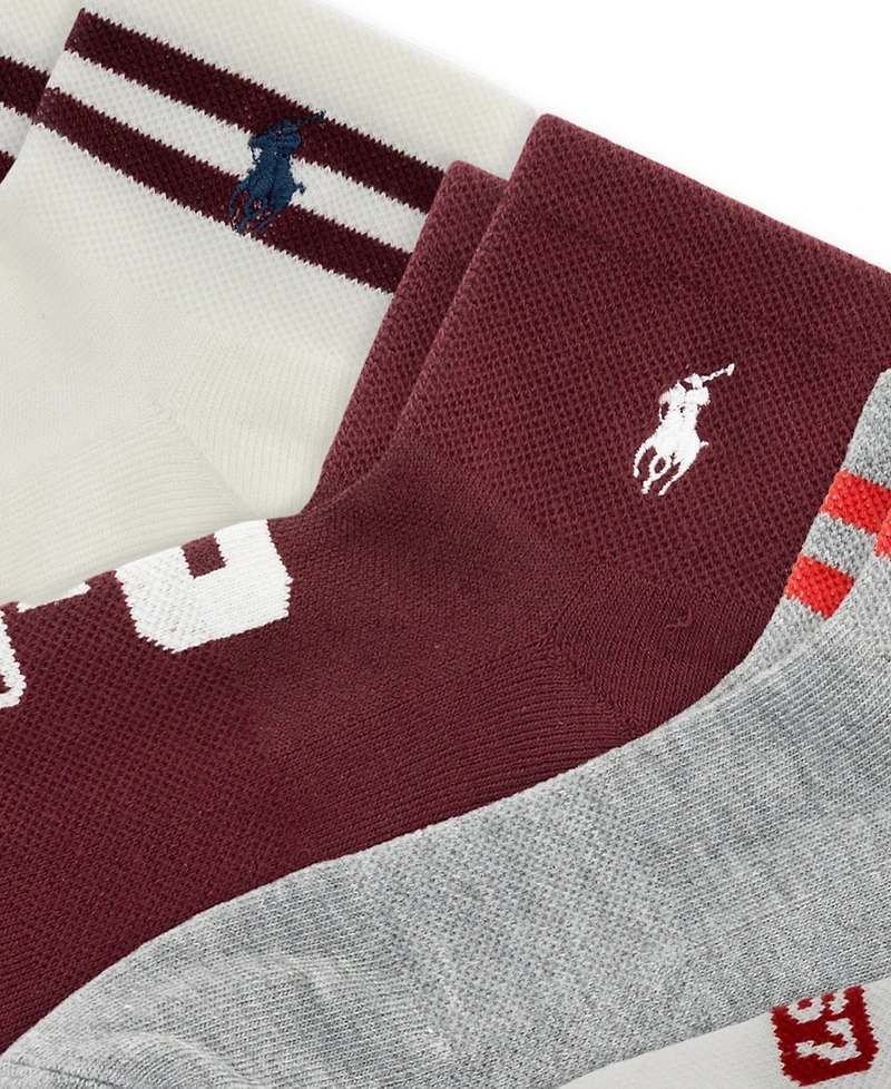 Polo Ralph Lauren Women's Varsity Polo 1967 Crew Socks, 6-Pack
