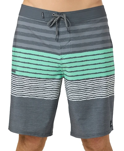 O'Neill Men's Hyperfreak Heat Striped Swim Boardshorts