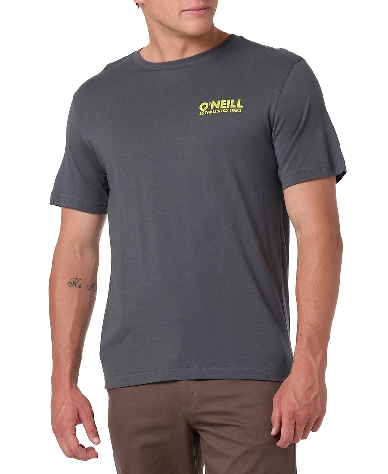 O'Neill Men's Livin' For Adventure Palm Tree Graphic T-Shirt