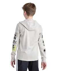 adidas Boys' 8-20 Long-Sleeve Hooded Photoreal Sport T-Shirt