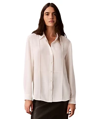 Calvin Klein Women's Long-Sleeve Collared Neck Shirt