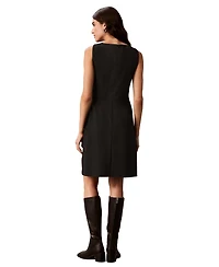 Calvin Klein Women's Sleeveless Boat Neck Flared Mini Dress