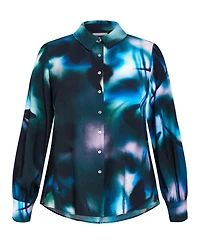 City Chic Women's Hayley Print Shirt
