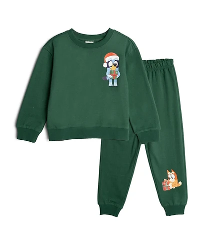Bluey Toddler Boys Fleece Sweatshirt and Jogger Pants Outfit Set