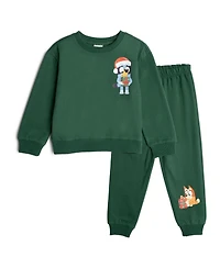 Bluey Toddler Boys Fleece Sweatshirt and Jogger Pants Outfit Set