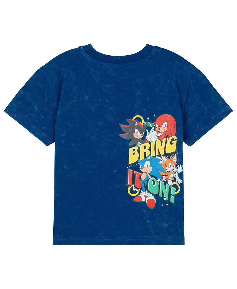 Sonic the Hedgehog Boys' 5-16 2-Piece Tee and Shorts Set