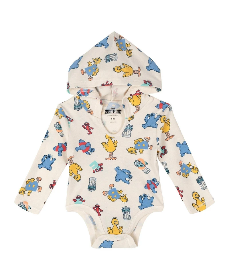 Sesame Street Baby Boys' ( new born to 24 M ) Cosplay 3-Pack Hooded Bodysuits