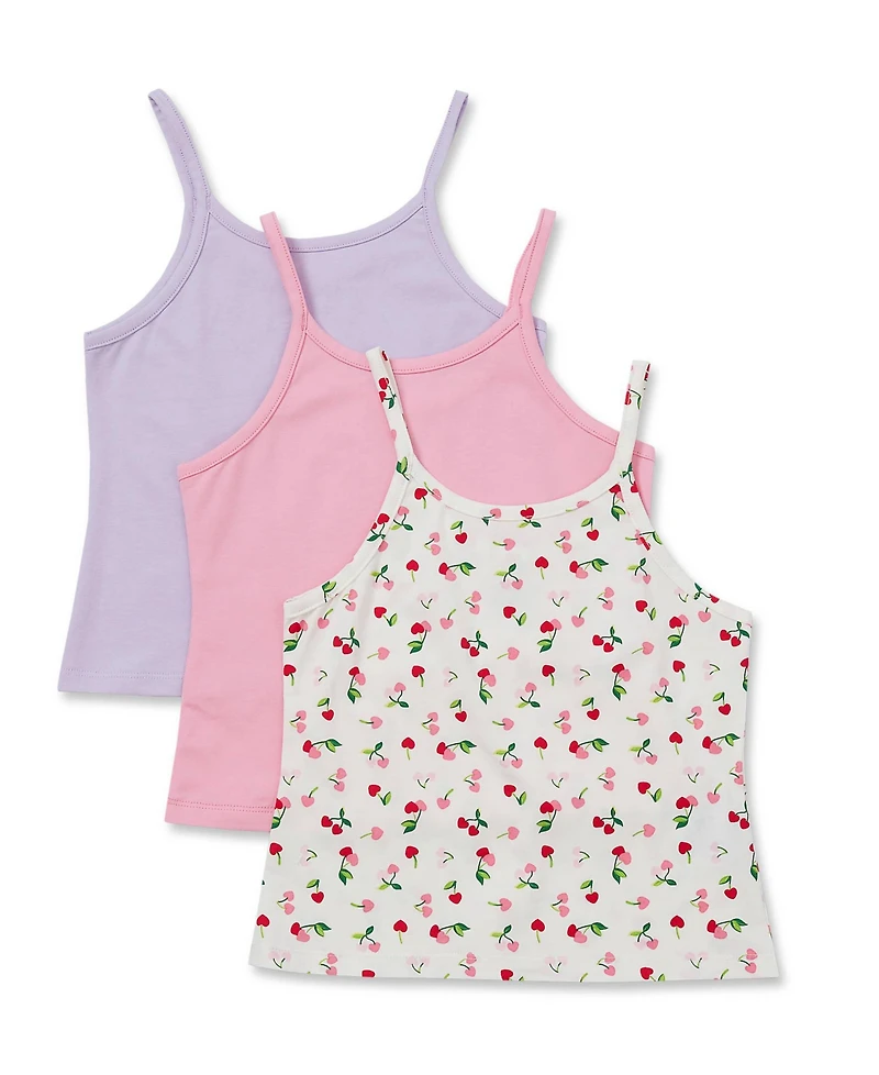 Lands' End Girls Cami Tops 3 Pack