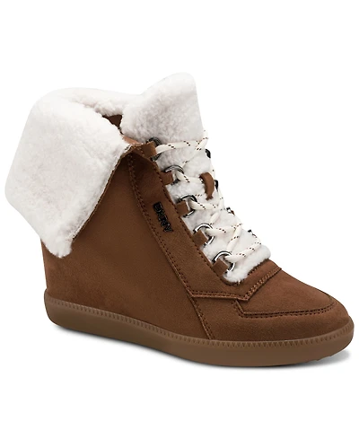 Dkny Women's Salvadora Lace-Up Wedge Sneakers