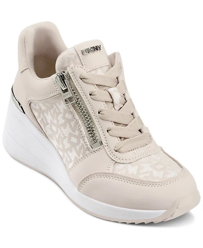 Dkny Women's Kalina Lace-Up Wedge Sneakers