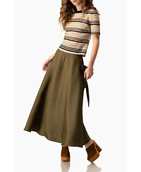 Ivonne Women's Chevron Stripe Crochet Knit Top