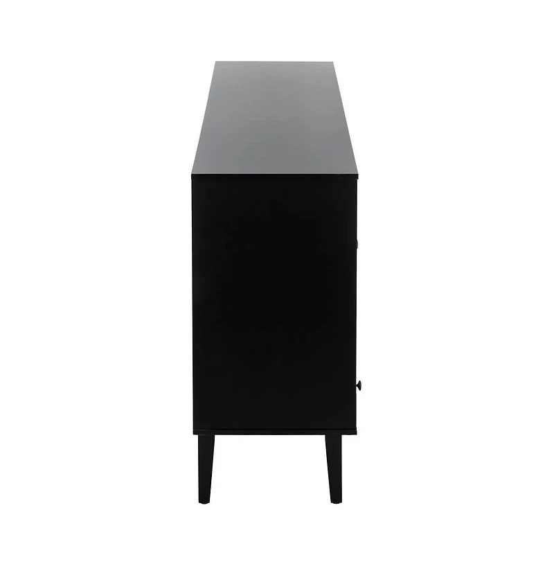Augusta Home Simms Midcentury Fireplace with Media Storage