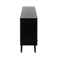 Augusta Home Simms Midcentury Fireplace with Media Storage