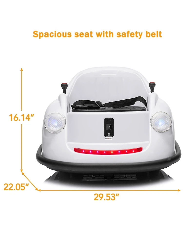 homfan 12V Electric Ride-On Bumper Car for Kids