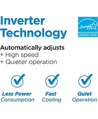 Black+Decker 8,000 Btu Inverter Window Air Conditioner Units for Up To 350 Sq. Ft., Energy Star Rated with Remote Control