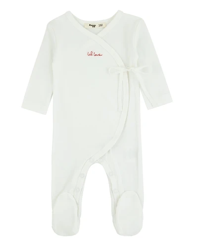 NoggiWear Baby ( 1M to 9 M ) Lil Love Embroidered Wrap Footie