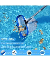 Xdovet Pool Net Heavy Duty Leaf Aluminum Frame Mesh Bag