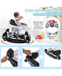 Slickblue Toddler Baby Walker 6-in-1 Foldable Design with Adjustable Height Support