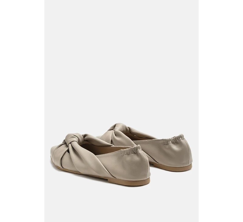 London Rag norma knot detail elasticated ballet flats