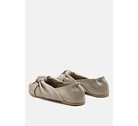London Rag norma knot detail elasticated ballet flats