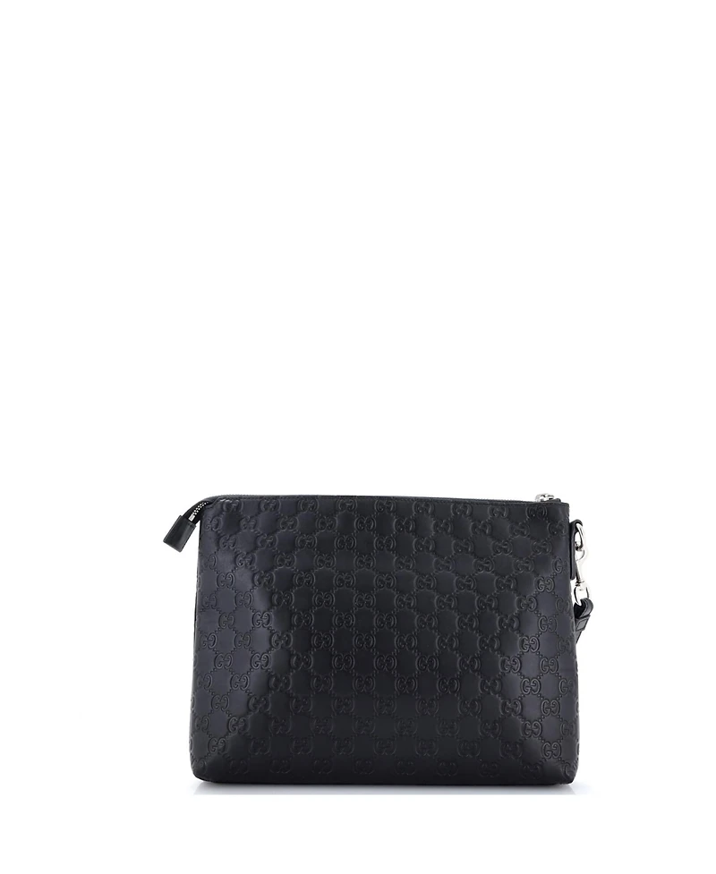 Pre-Owned Gucci Signature Soft Wristlet Guccissima Leather