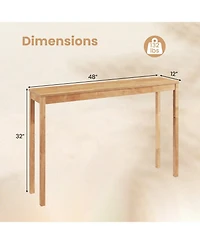 Slickblue Farmhouse Console Table with Thick Top Wooden Design