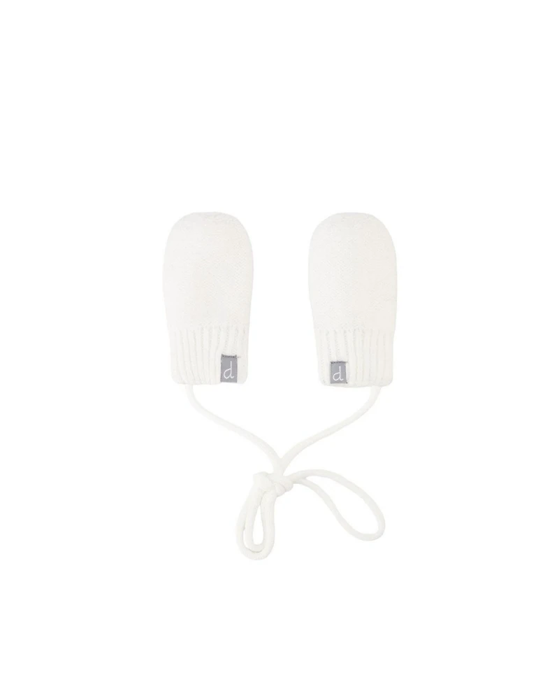 Deux par Baby Unisex Infant (3 Months- 12 Months) Knit Mittens with String