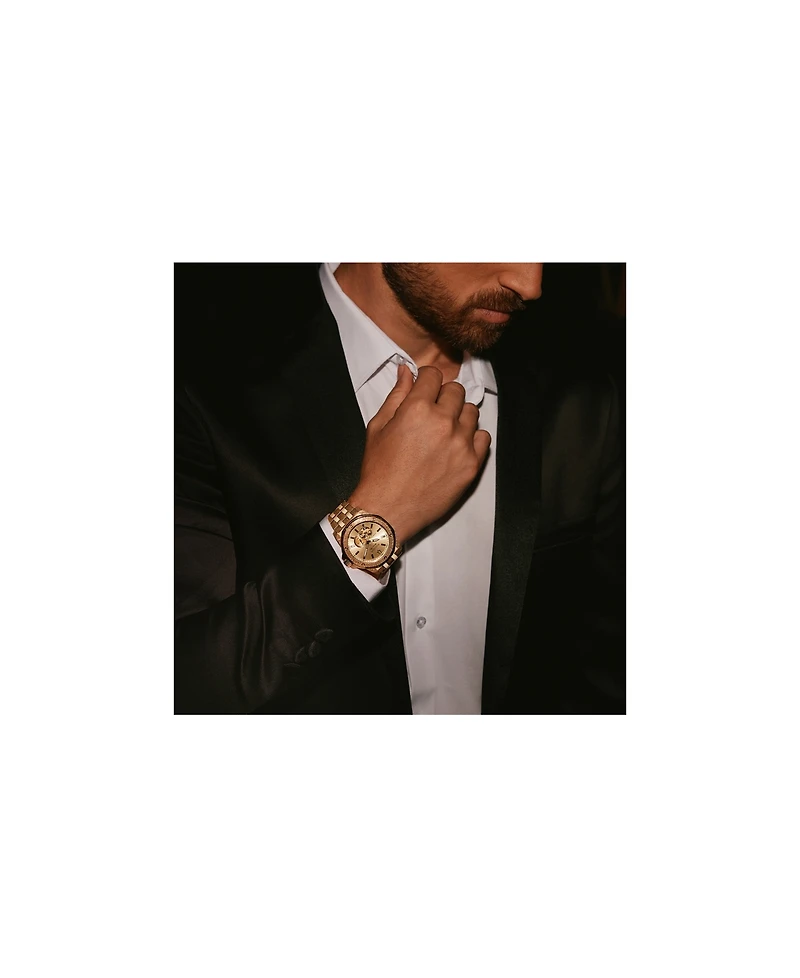 Bulova Men's Marine Star Series A Marc Anthony Gold-Tone Stainless Steel Bracelet Watch 35mm