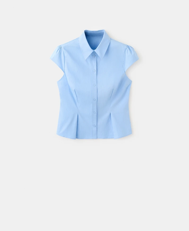 Mango Women's Fitted Short-Sleeved Shirt