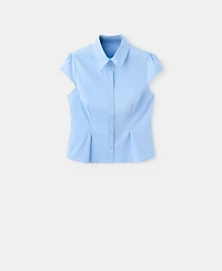 Mango Women's Fitted Short-Sleeved Shirt