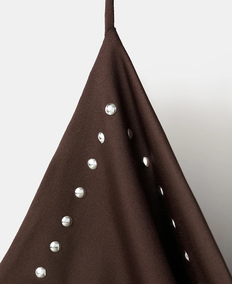 Mango Women's Studded Halter Top