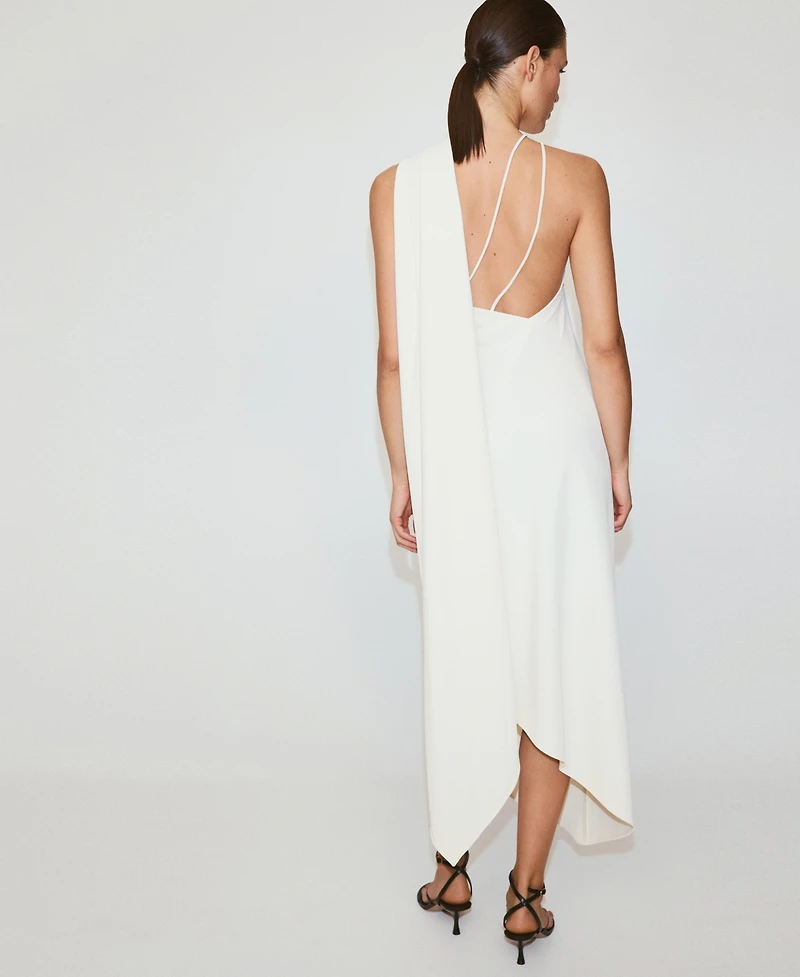 Mango Women's Asymmetrical Scarf Dress