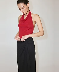 Mango Women's Fitted Ruched Skirt