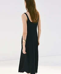 Mango Women's Crinkle-Effect A-Line Dress