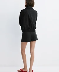 Mango Women's Funnel-Neck Bomber Jacket