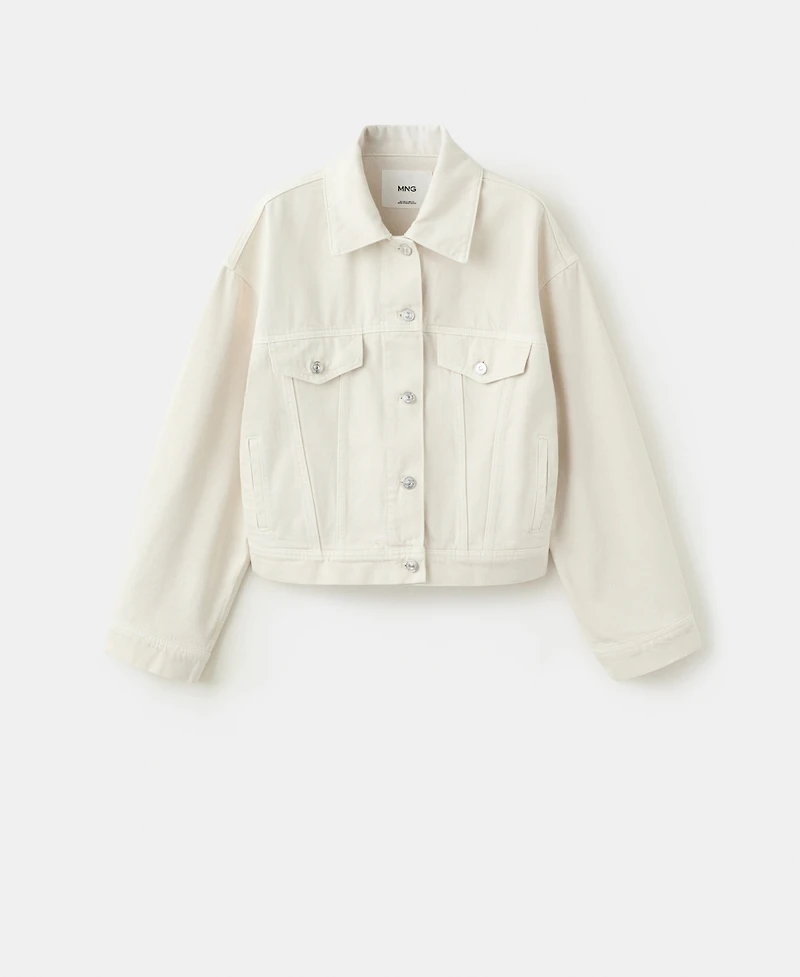 Mango Women's Pockets Denim Jacket
