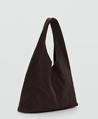 Mango Women's Suede Shopper Bag