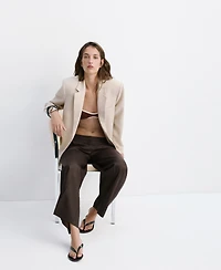 Mango Women's High-Waisted Lyocell Pants