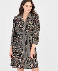 Robbie Bee Petite Scuba Crepe A-Line Shirt Dress